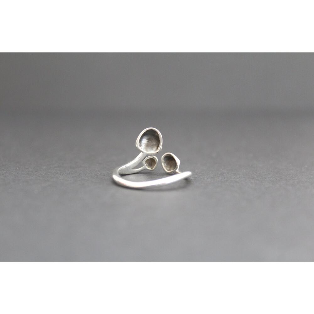 Sterling Silver Adjustable Mushroom Ring. Silver … - image 4